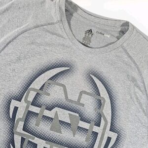 Notre Dame Adidas Climalite T-Shirt Mens XL Gray Heathered Graphic Training tee